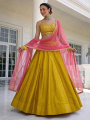 Solara Sunlit Yellow Silk Lehenga Set