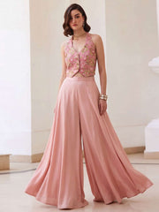 Blush Pink Indo Western Palazzo Set