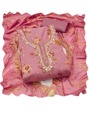 Pink Model Cotton Hand Work Kurta Set