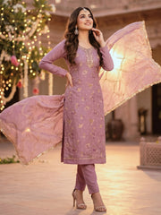 Pink Model Cotton Hand Work Kurta Set