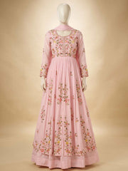Pink Front Slit Style Wedding Skirt Anarkali Suit