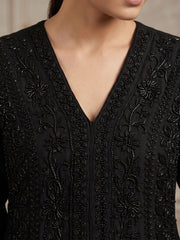 Beads Embroidered Work Black Wedding Palazzo Dress