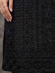 Beads Embroidered Work Black Wedding Palazzo Dress