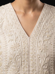 Beads Embroidered Work White Wedding Palazzo Dress
