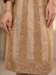 Champagne Gold Handwork Embroidered Palazzo Suit