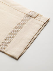 Women Yellow Floral Printed Regular Chikankari Kurta with Trousers