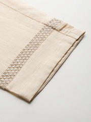 Women Yellow Floral Printed Regular Chikankari Kurta with Trousers