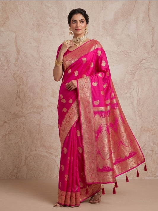 Woven Design Zari Silk Blend Saree