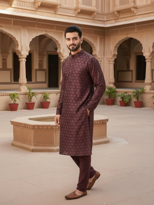 Men Ethnic Motifs Printed Regular Kurta with Trousers