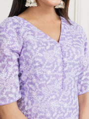 Women Floral Thread and Sequinned Embroidered Kurta Set with Dupatta