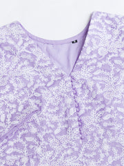 Women Floral Thread and Sequinned Embroidered Kurta Set with Dupatta