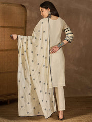 Embroidered Kurta With Trouser & Dupatta