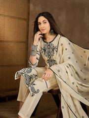Embroidered Kurta With Trouser & Dupatta