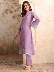 Embroidered Kurta With Trouser & Dupatta