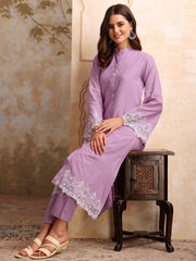 Embroidered Kurta With Trouser & Dupatta