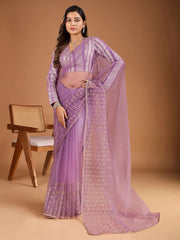 Embroidered Saree with Blouse