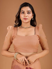 Ethnic Motifs Thread Embroidered Saree with Blouse
