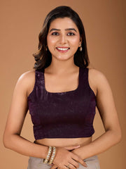 Embroidered Saree With Velvet Blouse Piece