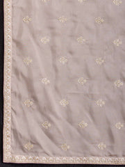 Embroidered Saree With Velvet Blouse Piece