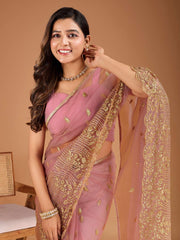 Embroidered Saree with Blouse