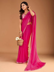Embellished Sequinned Organza Saree