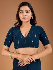 Sequinned Embroidered Saree With Blouse