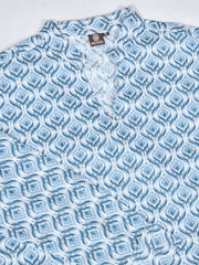 Men Ethnic Motifs Printed Mandarin Collar Cotton Straight Kurta