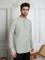 Button Detail Short Kurta