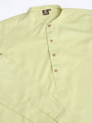Men Mandarin Collar Cotton Short Kurta