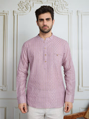 Woven Design Short Kurta
