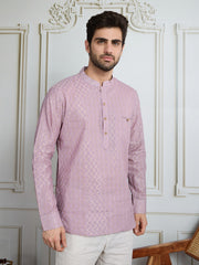 Woven Design Short Kurta
