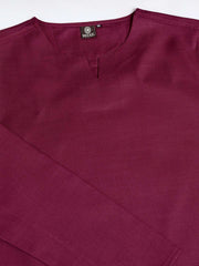 Men Notch Neck Short Kurta
