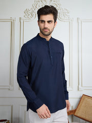 Men Mandarin Collar Short Kurta