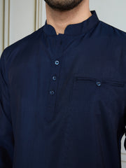 Men Mandarin Collar Short Kurta