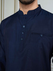 Men Mandarin Collar Short Kurta