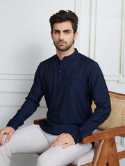 Men Mandarin Collar Short Kurta