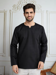 Men Sweetheart Neck Short Kurta