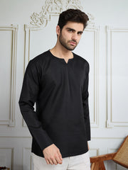 Men Sweetheart Neck Short Kurta