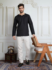 Men Sweetheart Neck Short Kurta