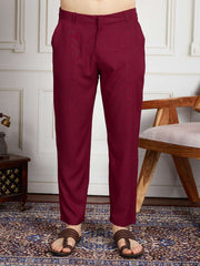 Men Sequined Thread Embroidered Straight Kurta & Trousers Set