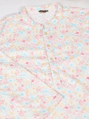 Chikankari Embroidered Straight Kurta & Trousers Set