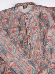 Men Paisley Printed Straight Kurta & Trousers Kurta Sets