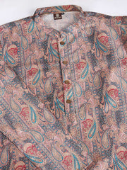 Men Paisley Printed Straight Kurta & Trousers Kurta Sets