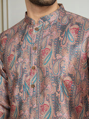 Men Paisley Printed Straight Kurta & Trousers Kurta Sets