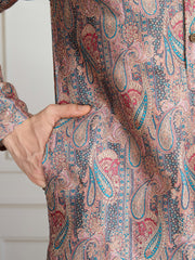 Men Paisley Printed Straight Kurta & Trousers Kurta Sets