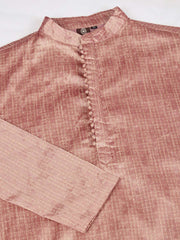 Men Self Design Straight Kurta & Trouser Set