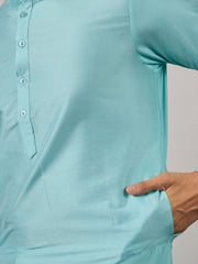 Woven Embroidered Kurta & Trousers With Nehru Jacket