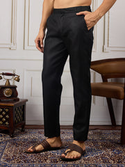 Men Ethnic Woven Design Kurta & Trousers With Nehru Jacket