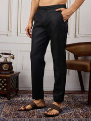 Men Ethnic Woven Design Kurta & Trousers With Nehru Jacket