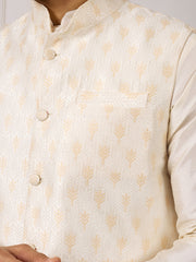 Men Solid Kurta with Pyjama & Nehru jacket